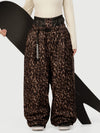 Women's Urban Vibe Workwear-Inspired Rivet-Trim Wide Fit OG Baggy Snow Pants