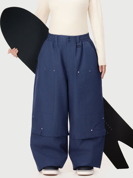 Women's UrbanCraft Double Knee Utility Cargo Snow Pants with Rivet-Reinforced Panels