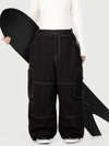 Women's Wild Soul Crew Utility Cargo Snow Pants – Heavy Stitch Baggy Fit