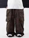 Women's Wild Soul Steeze ParkRider Multi-Pocket Utility Cargo Leopard Snow Pants