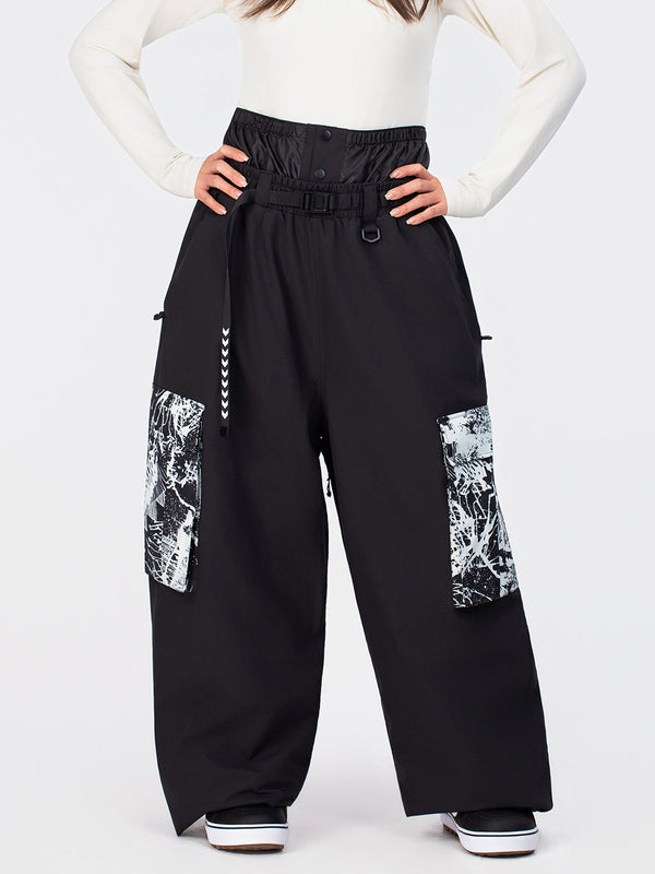 Women's Hyper Flux Urban Graffiti Freestyle Baggy Cargo Snowboard Pants - Park Rider