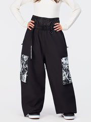 Women's Hyper Flux Urban Graffiti Freestyle Baggy Cargo Snowboard Pants - Park Rider