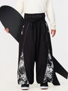 Men's Hyper Flux Color Graffiti Panel Reflective Line Jogger Baggy Snow Pants