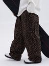 Men's Double Knee Mountain Freestyle Baggy Camo Snow Pants