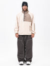 Men's Faux Sherpa Fleece Pullover & Urban Street Style Freerider Baggy Snow Pants Set