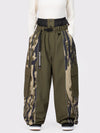 Women's Wild Motion Reflective Colorblock Extra Baggy Snow Pants