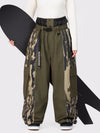 Women's Wild Motion Reflective Colorblock Extra Baggy Snow Pants