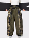 Women's Wild Motion Reflective Colorblock Extra Baggy Snow Pants