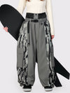 Women's Wild Motion Reflective Colorblock Extra Baggy Snow Pants