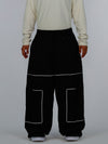 Men's Nightline Park Rider Reflective Trim Cargo Pockets Baggy Snow Pants