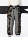 Men's Wild Motion Reflective Colorblock Extra Baggy Snow Pants