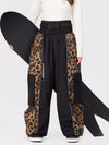 Women's Wild Motion Reflective Colorblock Extra Baggy Snow Pants