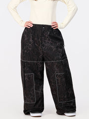 Women's Nightline Park Rider Reflective Trim Cargo Pockets Baggy Snow Pants