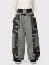 Women's Wild Motion Reflective Colorblock Extra Baggy Snow Pants