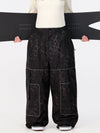 Women's Nightline Park Rider Reflective Trim Cargo Pockets Baggy Snow Pants