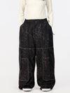 Women's Nightline Park Rider Reflective Trim Cargo Pockets Baggy Snow Pants
