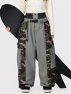 Women's Wild Motion Reflective Colorblock Extra Baggy Snow Pants