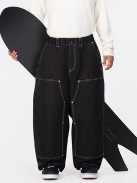 Men's UrbanCraft Utility Freeride Baggy Snowboard Pants with Reinforced Panels