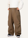 Men's Raw Utility Rivet Workwear Denim Snow Pants – Double Back Pocket Oversized Fit