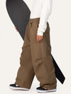 Men's Raw Utility Rivet Workwear Denim Snow Pants – Double Back Pocket Oversized Fit