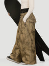 Women's Urban Vibe Workwear-Inspired Rivet-Trim Wide Fit OG Baggy Snow Pants