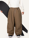 Men's Raw Utility Rivet Workwear Denim Snow Pants – Double Back Pocket Oversized Fit