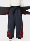 Men's Hyper Flux Color Graffiti Panel Reflective Line Jogger Baggy Snow Pants