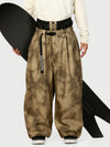 Men's Urban Vibe Workwear-Inspired Rivet-Trim Wide Fit OG Baggy Snow Pants