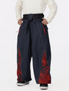 Men's Hyper Flux Color Graffiti Panel Reflective Line Jogger Baggy Snow Pants