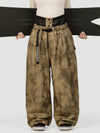 Women's Urban Vibe Workwear-Inspired Rivet-Trim Wide Fit OG Baggy Snow Pants