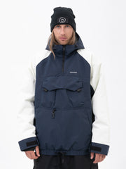 Men's Mountain Freestyle Cargo Pocket Pullover Bomber Snowboard Jacket