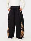 Men's Hyper Flux Color Graffiti Panel Reflective Line Jogger Baggy Snow Pants