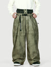 Men's Urban Vibe Workwear-Inspired Rivet-Trim Wide Fit OG Baggy Snow Pants