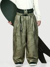 Men's Urban Vibe Workwear-Inspired Rivet-Trim Wide Fit OG Baggy Snow Pants