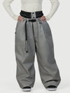 Women's Urban Vibe Workwear-Inspired Rivet-Trim Wide Fit OG Baggy Snow Pants