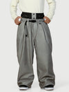 Men's Urban Vibe Workwear-Inspired Rivet-Trim Wide Fit OG Baggy Snow Pants