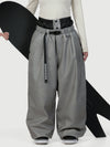 Women's Urban Vibe Workwear-Inspired Rivet-Trim Wide Fit OG Baggy Snow Pants