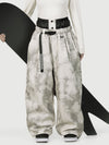 Women's Urban Vibe Workwear-Inspired Rivet-Trim Wide Fit OG Baggy Snow Pants