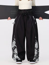 Women's Hyper Flux Color Graffiti Panel Reflective Line Jogger Baggy Snow Pants