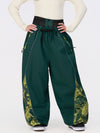 Women's Hyper Flux Color Graffiti Panel Reflective Line Jogger Baggy Snow Pants