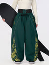 Women's Hyper Flux Color Graffiti Panel Reflective Line Jogger Baggy Snow Pants