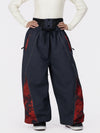 Women's Hyper Flux Color Graffiti Panel Reflective Line Jogger Baggy Snow Pants