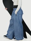 Women's Urban Vibe Workwear-Inspired Rivet-Trim Wide Fit OG Baggy Snow Pants