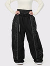 Women's Wild Motion Reflective Colorblock Extra Baggy Snow Pants